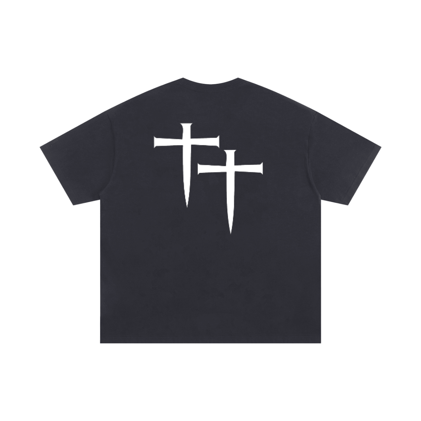 WAH CERTIFIED CROSS BLACK OVERSIZED TEE