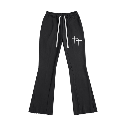 WAH BLACK CROSS SWEATPANTS