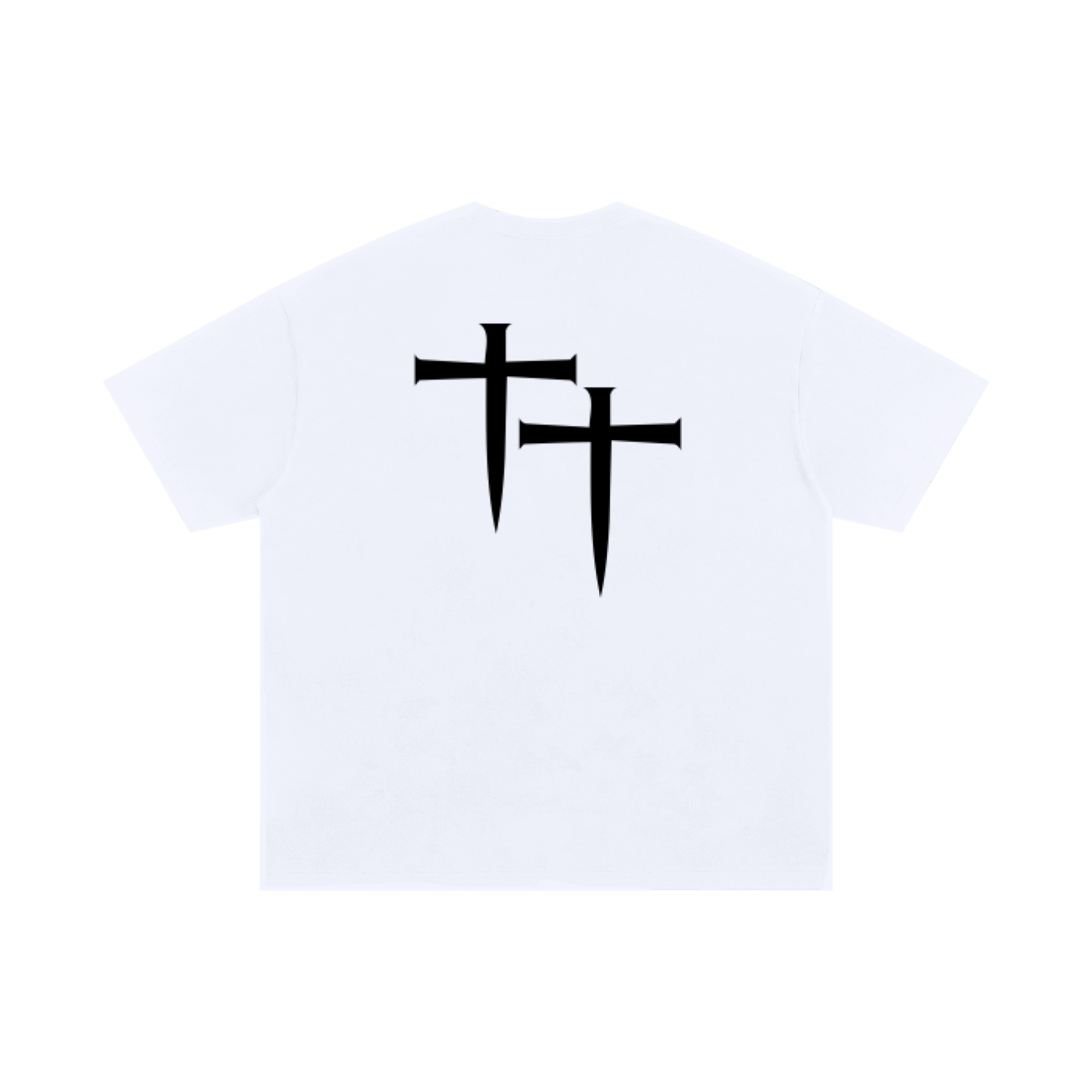 WAH CERTIFIED CROSS WHITE OVERSIZED TEE