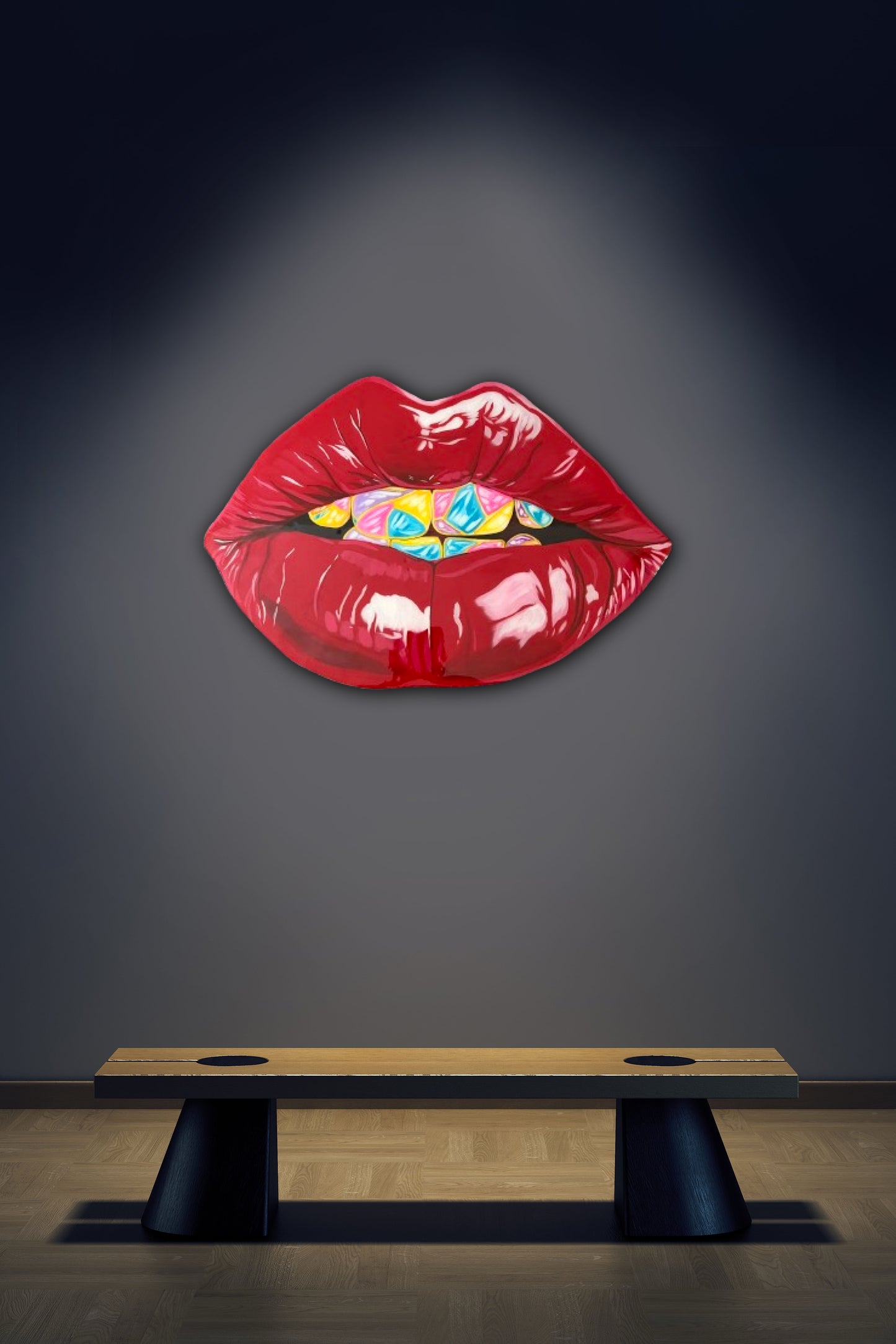 TRAP GIRL LIPS WALL DESIGN