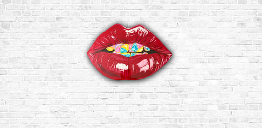 TRAP GIRL LIPS WALL DESIGN