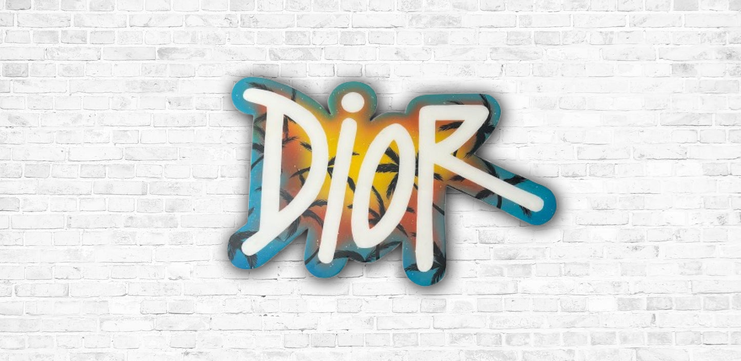 INSPIRED DIOR WALL ART TROPICAL DESIGN