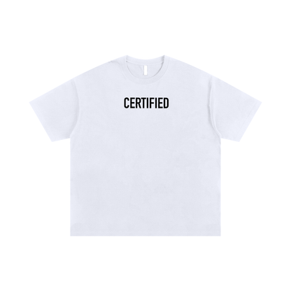 WAH CERTIFIED CROSS WHITE OVERSIZED TEE