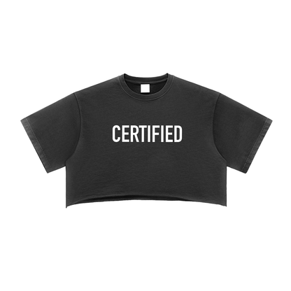 WAH WMNS CROSS SNOW WASHED EAW EDGE CROP TOP