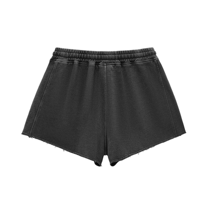 WAH WMNS SNOW WASHED RAW EDGE DRAWSTRING SHORTS